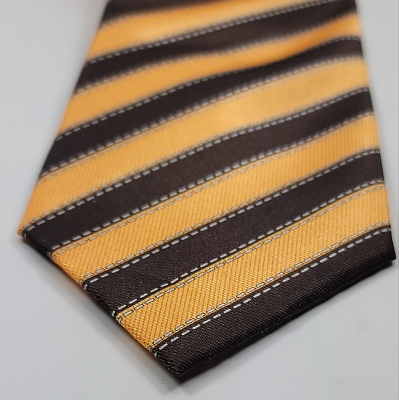 👔👔👔Hermes Original Fili Regimental Stripe Silk Tie - 100% Pure Silk - Picture 2 of 6